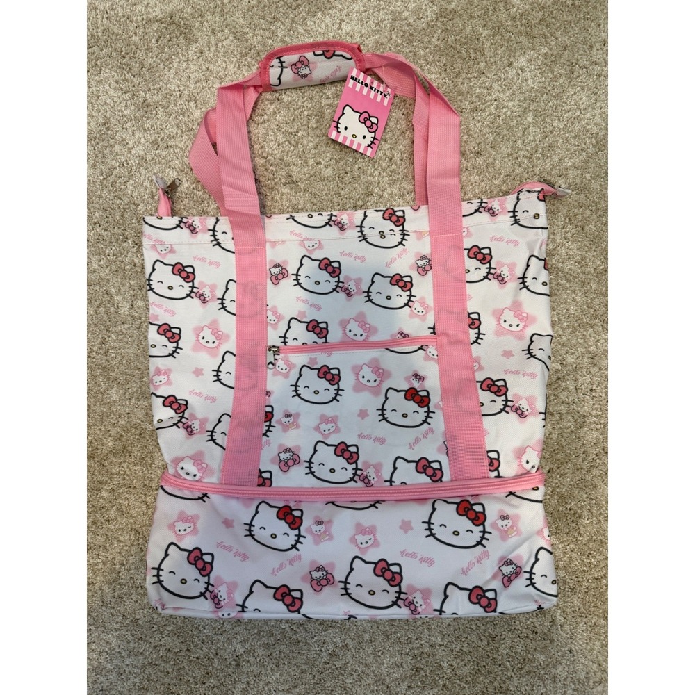 Sanrio Hello Kitty Beach Bag Grocery Large Capacity Travel Tote